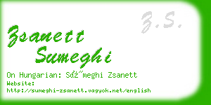 zsanett sumeghi business card